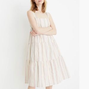 Madewell cream and striped dress